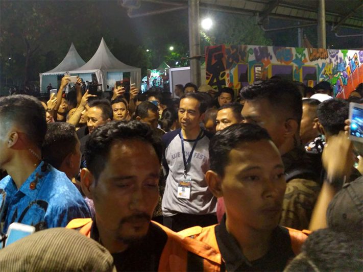 Presiden Jokowi Kejutkan Synchronize Fest 2017