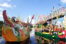 Palangkaraya,,Indonesia,-,May,2015,:,Traditional,Colorful,Dayak,Boats