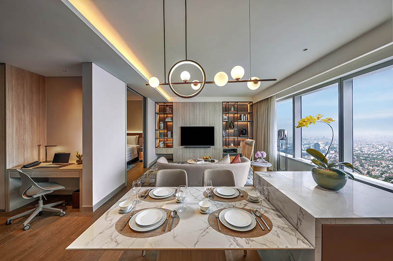 Two Bedroom Suite - Living Room PARKROYAL Serviced Suites Jakarta
