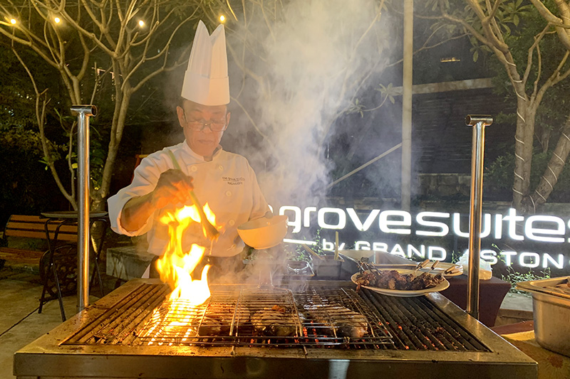 grill and chill The Grove Suites by Grand Aston