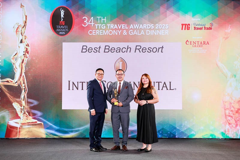 InterContinental Bali Resort Best Beach Resort at the 34th Annual TTG Travel Awards 2025