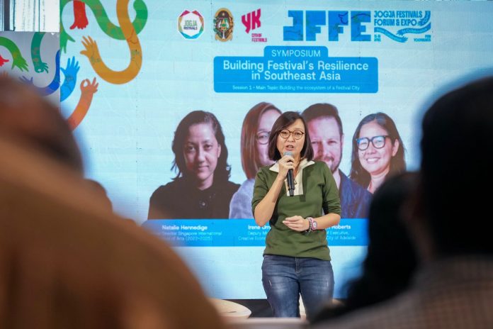 Wamen Ekonomi Kreatif Irene Umar di Jogja Festivals Forum & Expo 2026
