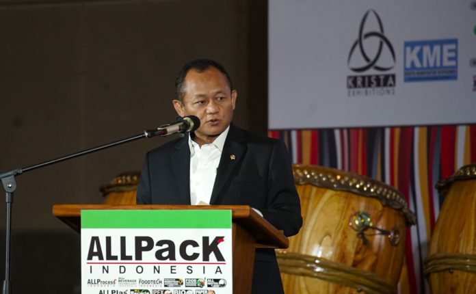 Menteri Perindustrian Sarmuji membuka pameran ALLPack Indonesia 2026
